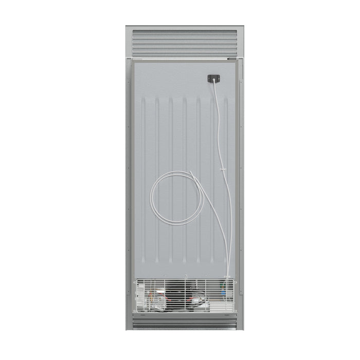 Forno Fortezza 32 Inch Left-Swing Freezer with Standard Trim Grill, Stainless Steel, with Automatic Ice Maker