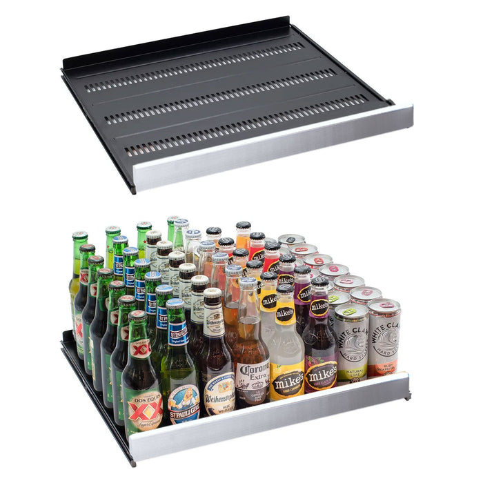 24" Wide Stainless Steel Left Hinge Beverage Center