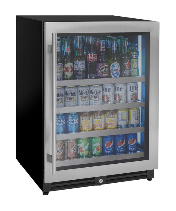 24" Wide Stainless Steel Right Hinge Beverage Center