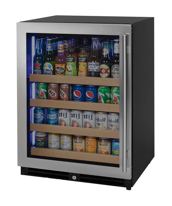 24" Wide Reserva Series Stainless Steel Left Hinge Beverage Center