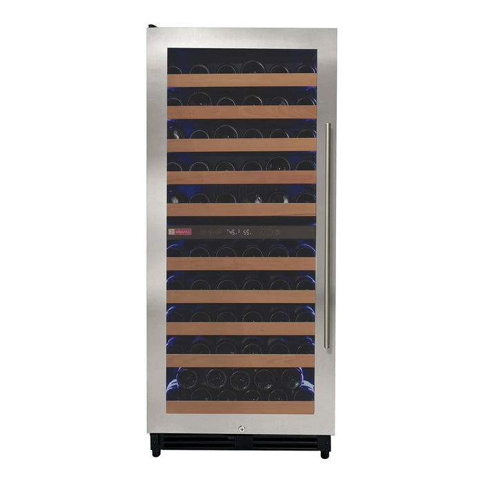 Reserva Series 119 Bottle 55" Tall Dual Zone Left Hinge Stainless Steel Wine Refrigerator