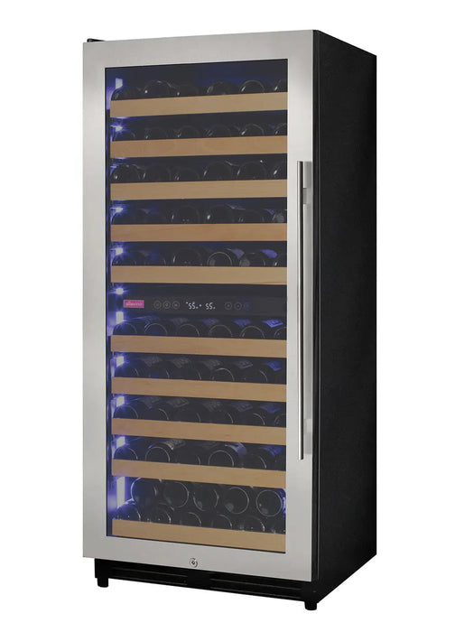 Reserva Series 119 Bottle 55" Tall Dual Zone Left Hinge Stainless Steel Wine Refrigerator