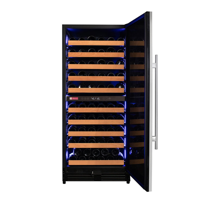 Reserva Series 119 Bottle 55" Tall Dual Zone Right Hinge Stainless Steel Wine Refrigerator