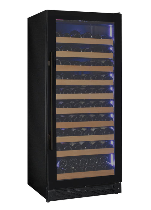 Reserva Series 119 Bottle 55" Tall Single Zone Right Hinge Black Glass Wine Refrigerator