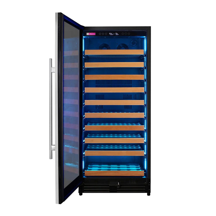 Reserva Series 119 Bottle 55" Tall Single Zone Left Hinge Stainless Steel Wine Refrigerator