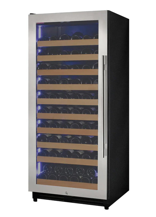 Reserva Series 119 Bottle 55" Tall Single Zone Left Hinge Stainless Steel Wine Refrigerator