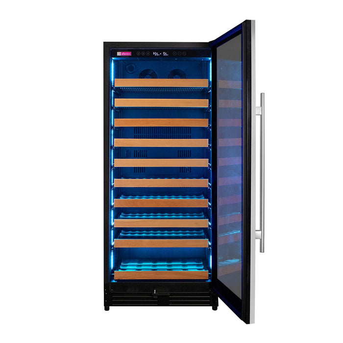 Reserva Series 119 Bottle 55" Tall Single Zone Right Hinge Stainless Steel Wine Refrigerator