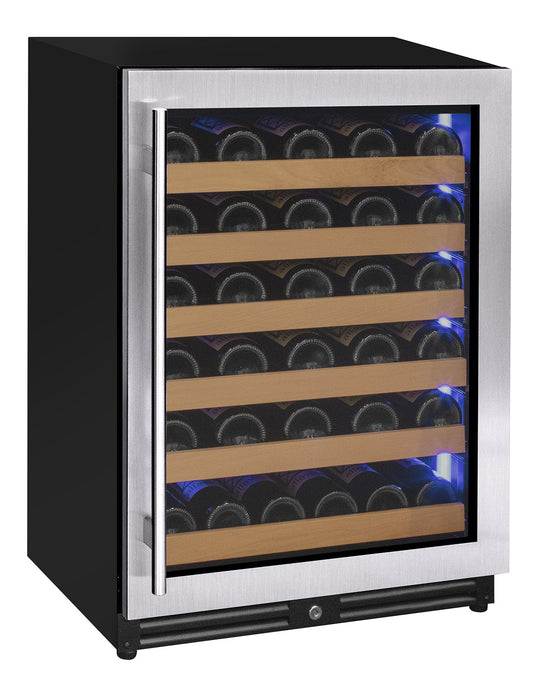 Reserva Series - 56 Bottle Single Zone Built-in Luxury Wine Refrigerator with Stainless Steel Door - Right Hinge