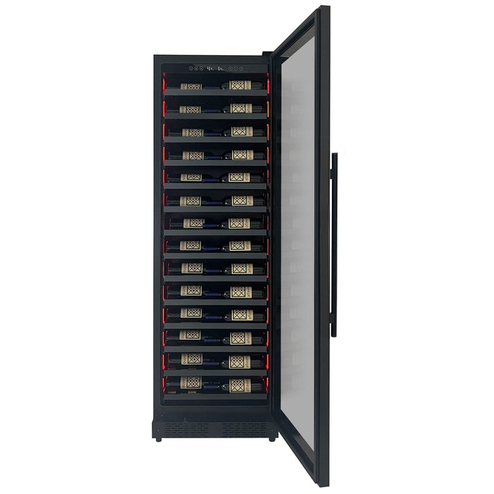 Reserva Series 67 Bottle 71" Tall Single Zone Right Hinge Black Shallow Wine Refrigerator Console