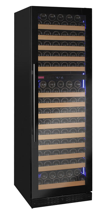 Reserva Series 172 Bottle Dual Zone Built-in Wine Refrigerator with Black Glass Door - Right Hinge