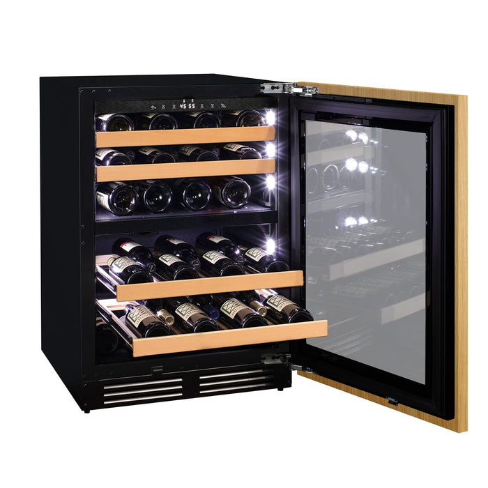 24" Wide Dual Zone Panel Ready Wine Refrigerator