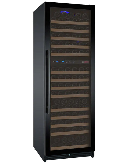 24" Wide FlexCount II Tru-Vino 172 Bottle Dual Zone Black Right Hinge Wine Refrigerator