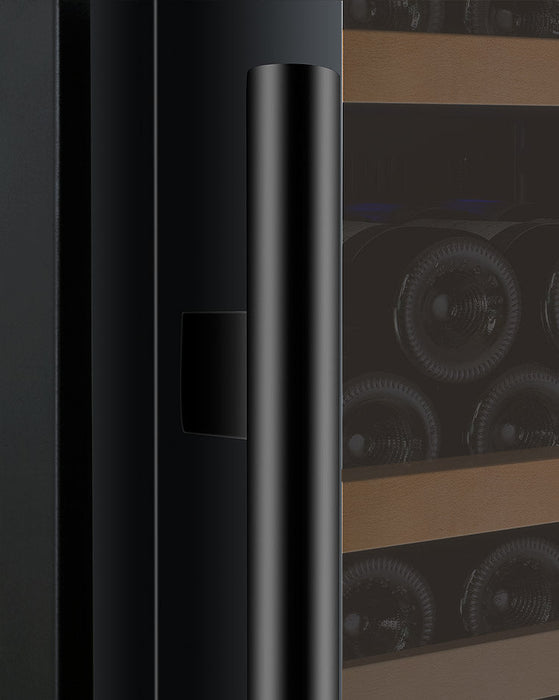 24" Wide FlexCount II Tru-Vino 177 Bottle Single Zone Black Left Hinge Wine Refrigerator