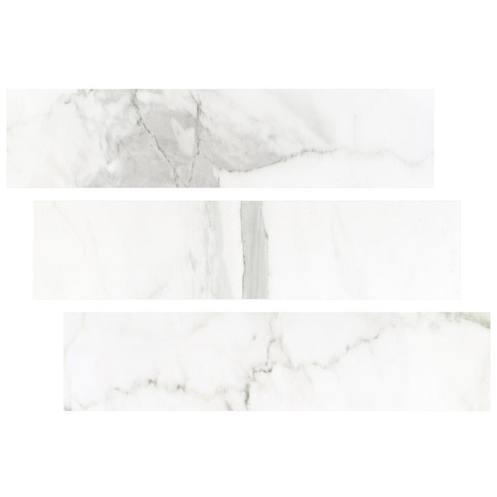 Calacatta Legend 0.75" Thick x 2.75" Width x 94" Luxury Vinyl Flush Stairnose Molding - MSI Everlife