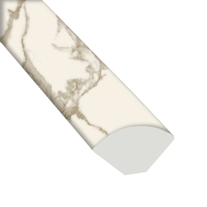 Calacatta Marbello 0.75" Thick x 0.63" Wide x 94" Length Luxury Vinyl Quarter Round Molding - MSI Everlife
