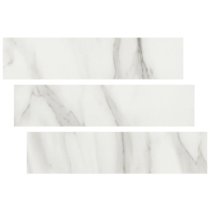 Calacatta Venosa Gold 0.35" Thick x 1.77" Wide x 94" Length Luxury Vinyl Reducer Molding - MSI Everlife