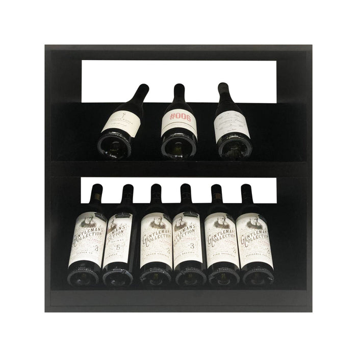 14 Bottle Display Wine Cube – Black Onyx and Natural Finishes | 18mm thick