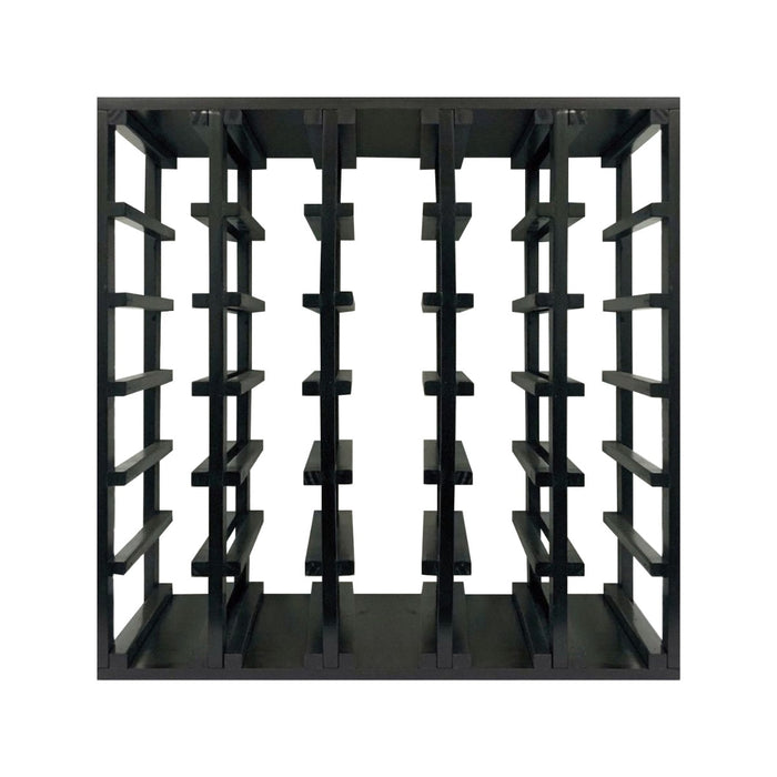 30 Bottle Lattice Wine Cube – Black Onyx and Natural Finishes | 18mm Thick