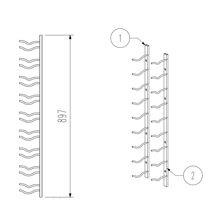 Wall-Mounted Wine Rack | C-Type