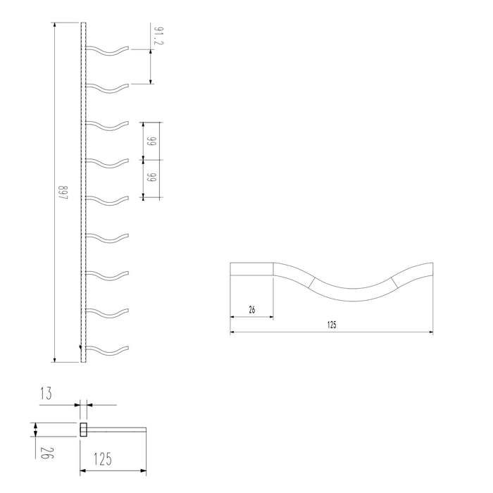 Wall-Mounted Wine Rack | C-Type
