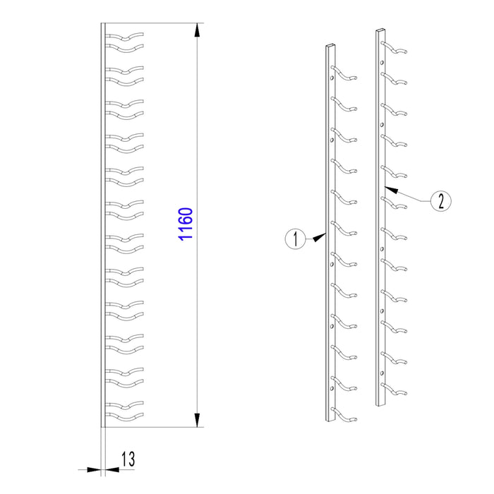 Wall-Mounted Wine Rack | C-Type