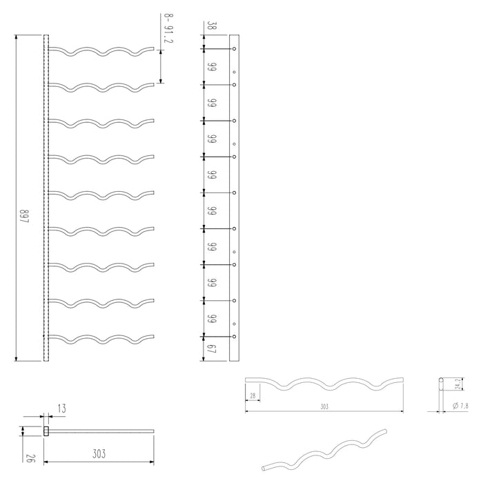 Wall-Mounted Wine Rack | C-Type