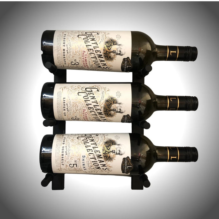 Wall Mounted Metal Rail Wine Racks | 1-Bottle Depth