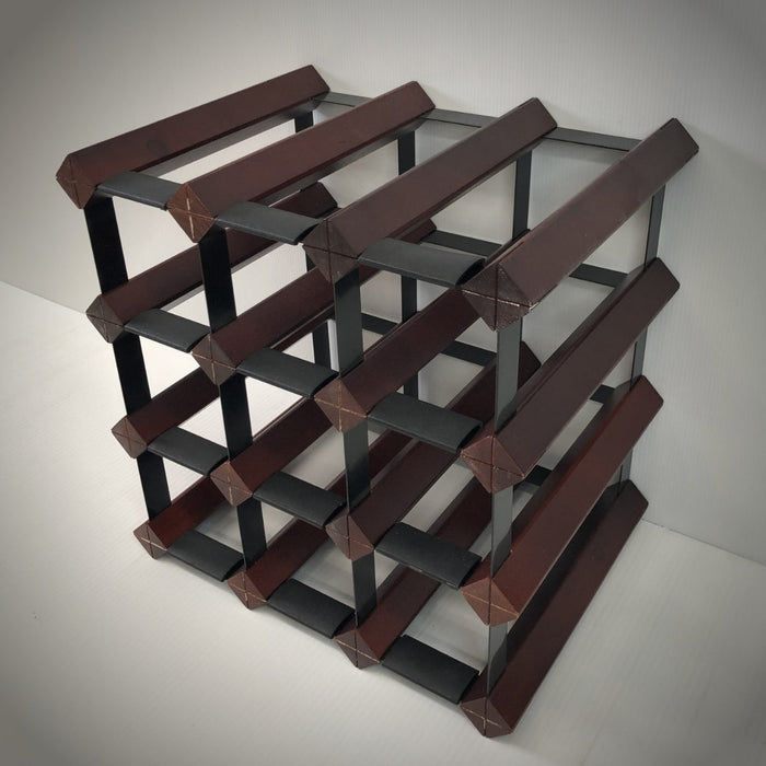 12 Bottle Timber Wine Rack | 3x3 Configuration