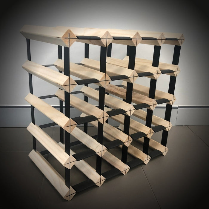 20-Bottle Timber Wine Rack | 4×4 Configuration