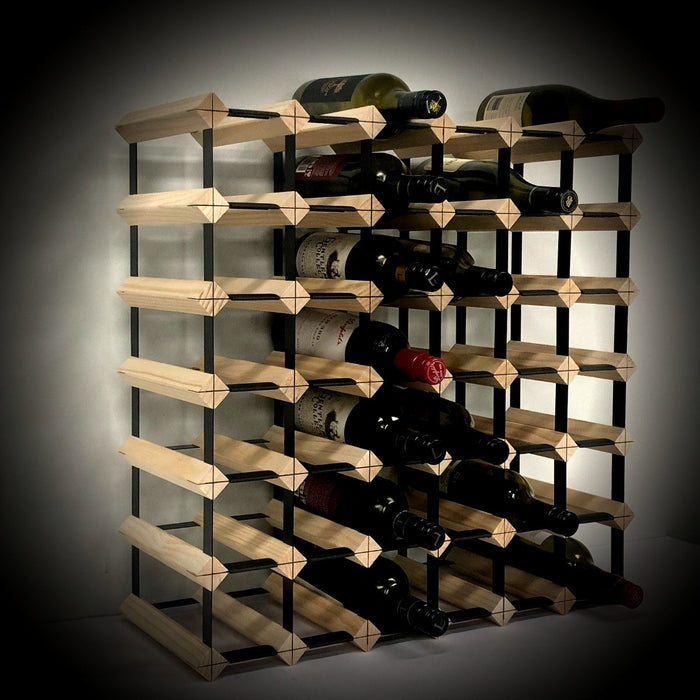 42-Bottle Timber Wine Rack | 6×6 Configuration