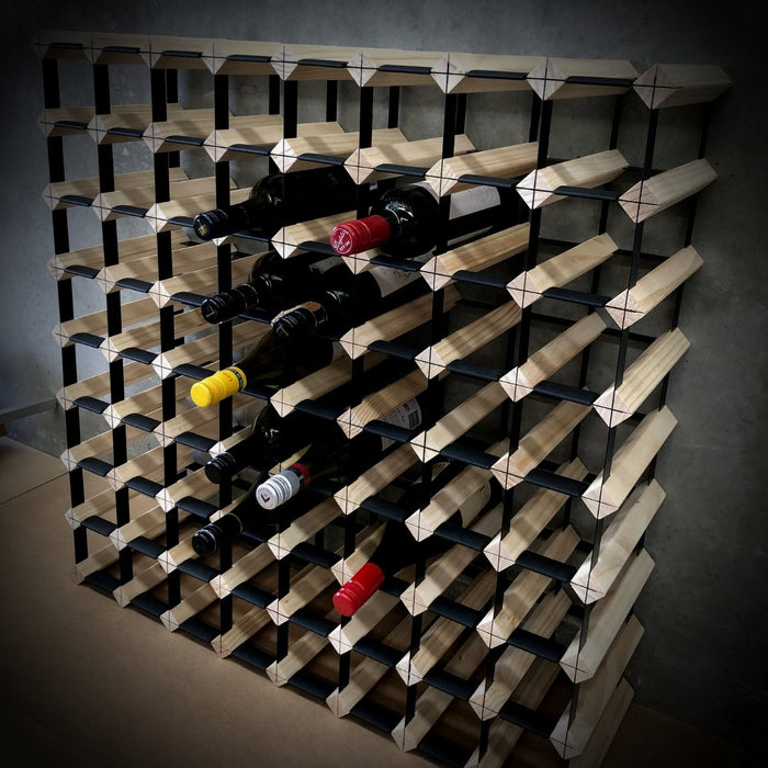 72-Bottle Timber Wine Rack | 8×8 Configuration