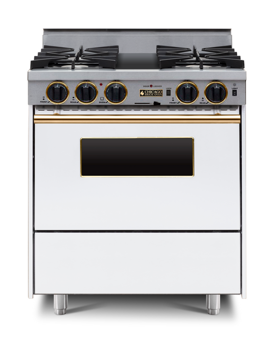 30” Dual-Fuel Self-Cleaning Convection Range - Open Burners