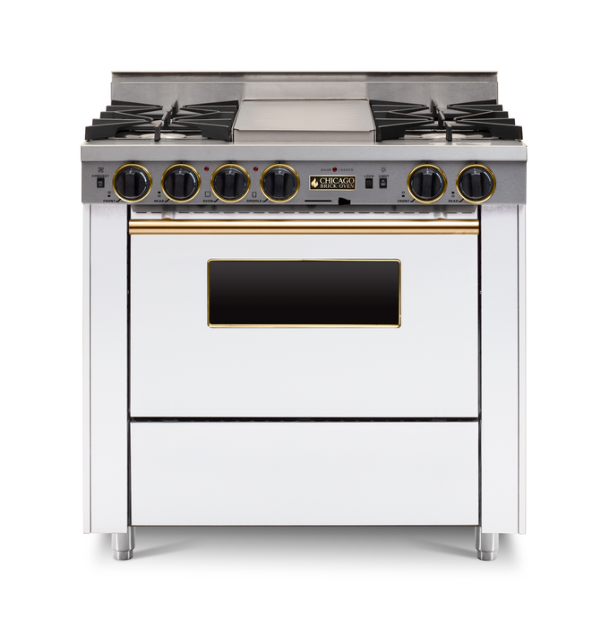 36” Dual-Fuel Self-Cleaning Convection Range - Open Burners