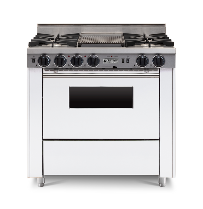 36” Dual-Fuel Self-Cleaning Convection Range - Open Burners