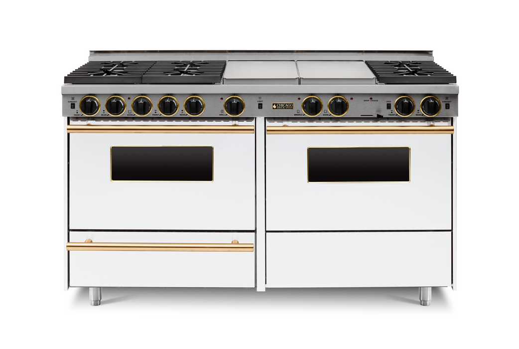 60" True Dual-Fuel Self-Cleaning Convection Range - Sealed Burners