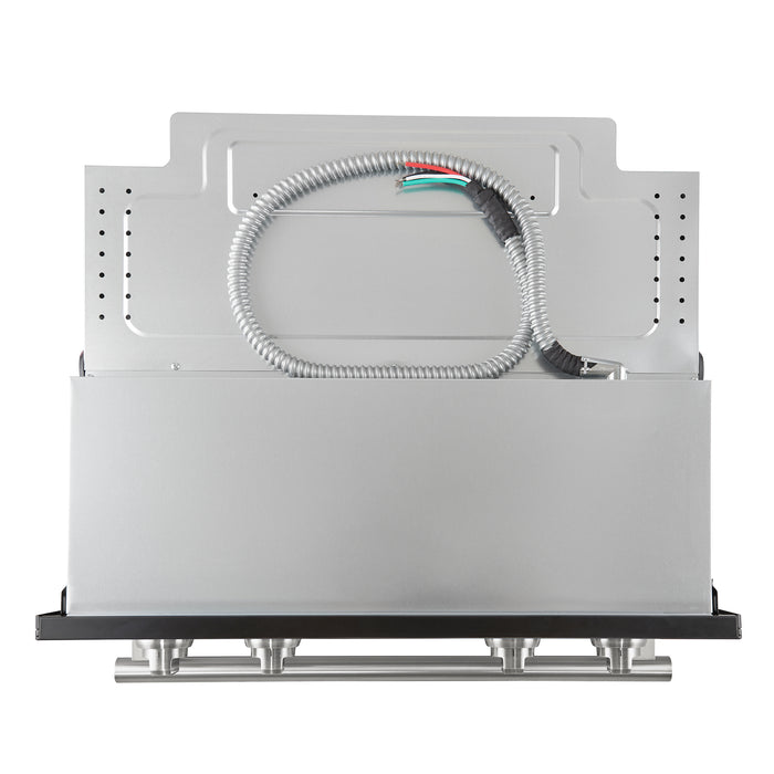 Forno Vomero 30-Inch Double Wall Oven, Black, 10 cu.ft Total Capacity, 7100W Convection, Mechanical Controls, Manuel Steam Clean