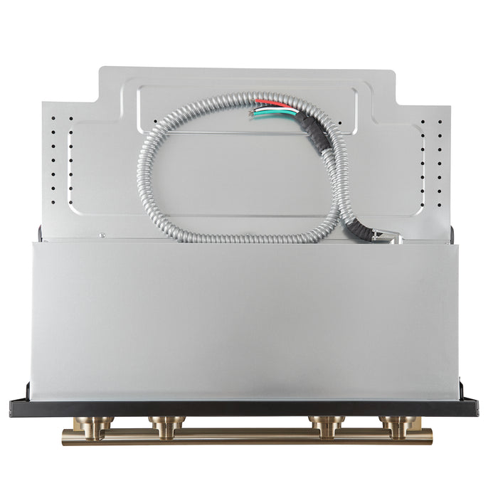 Forno Vomero 30-Inch Double Wall Oven, Black, 10 cu.ft Total Capacity, 7100W Convection, Mechanical Controls, Manuel Steam Clean