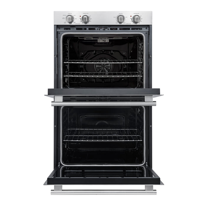 Forno Vomero 30-Inch Double Wall Oven, Stainless Steel, 10 cu.ft Total Capacity, 7100W Convection, Mechanical Controls, Self-Cleaning Function