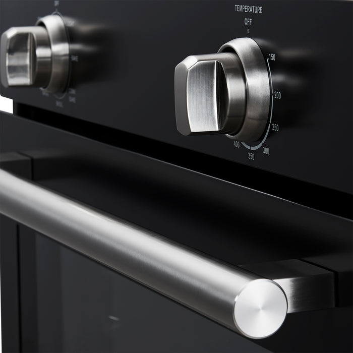 Forno Vomero 30-Inch Wall Oven, Black, 5 cu.ft Capacity, 3550 Watts Convection, Mechanical Controls, Manuel Steam Clean