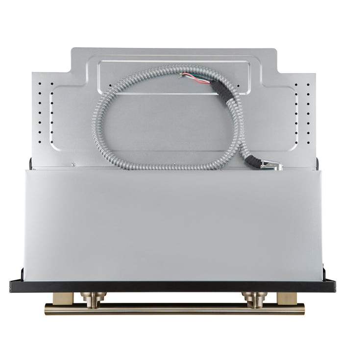 Forno Vomero 30-Inch Wall Oven, Black, 5 cu.ft Capacity, 3550 Watts Convection, Mechanical Controls, Manuel Steam Clean