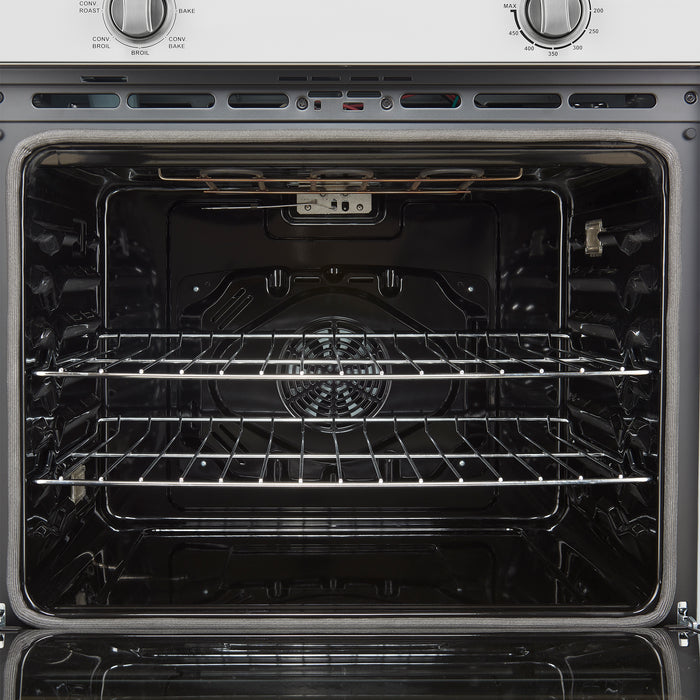 Forno Vomero 30-Inch Wall Oven, White, 5 cu.ft Capacity, 3550 Watts Convection, Mechanical Controls, Manuel Steam Clean