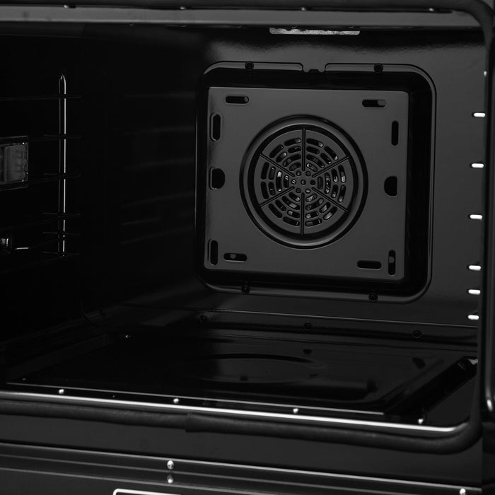 Forno Asti 30-Inch Double Electric Wall Oven with Upper French Doors in Black & Antique Brass, 7.36 cu. ft. Dual True Convection, 7,200W, Air Fry, Sous Vide, Self-Clean