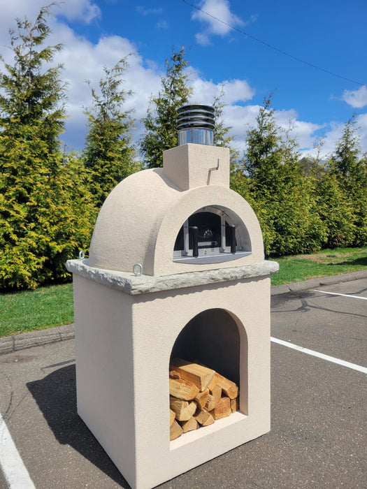 Traditional Wood Fired Brick Pizza Oven - Sierra Dune with Matching Base