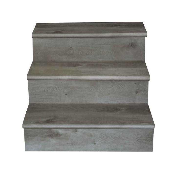 Whitfield Gray 0.31" Thick x 12.01" Wide x 47.24" Length Luxury Vinyl Stair Tread-MSI Everlife Collection