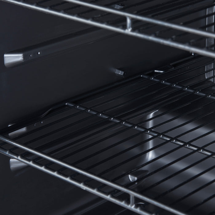 Forno Gemello 48 Inch Side-by-Side Wine and Beverage Cooler in Black with Antique Brass Handles, French Door, 9.6 cu. ft.