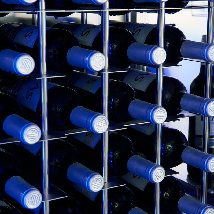 Abruzzo 48" Wine Cooler, Dual Zone, 30 cu.ft., 130 bottles, Display & Service Shelves, Stemware Racks, Rust resistant