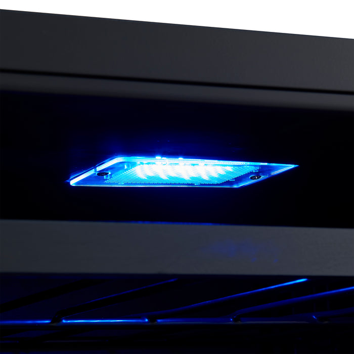 Forno Gemello 48 Inch Side-by-Side Wine and Beverage Cooler in White with Antique Brass Handles, French Door, 9.6 cu. ft.