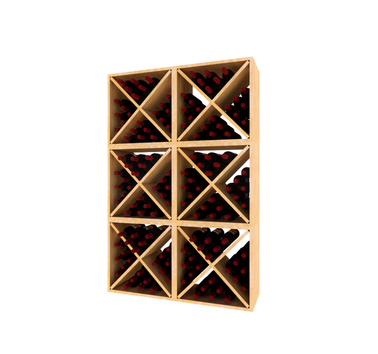 Modular Wine Cube Storage Stackable Wood Bins | Holds 144 Bottles