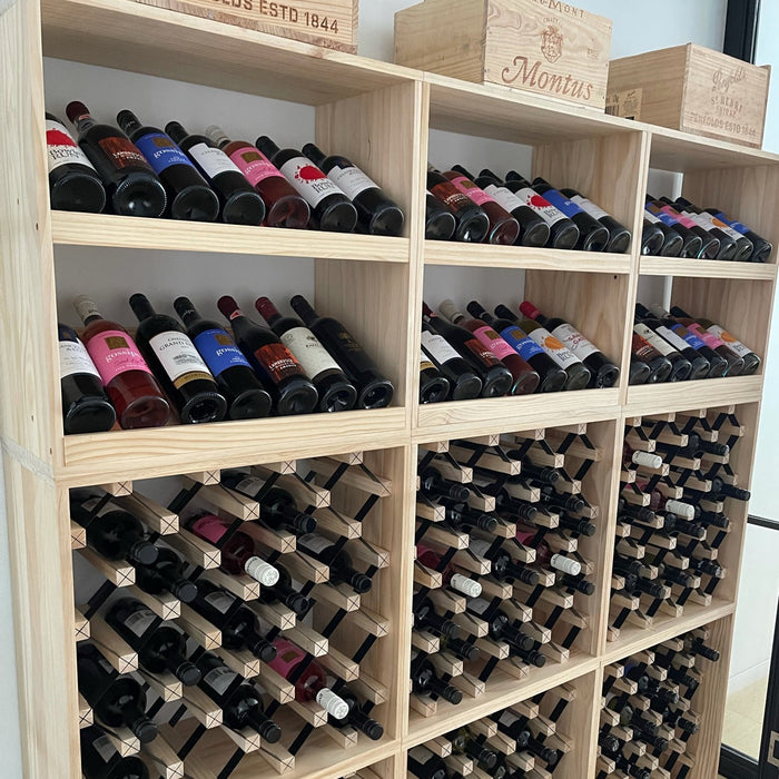 25 Bottle Diamond Cube Wine Rack | 18mm Thick