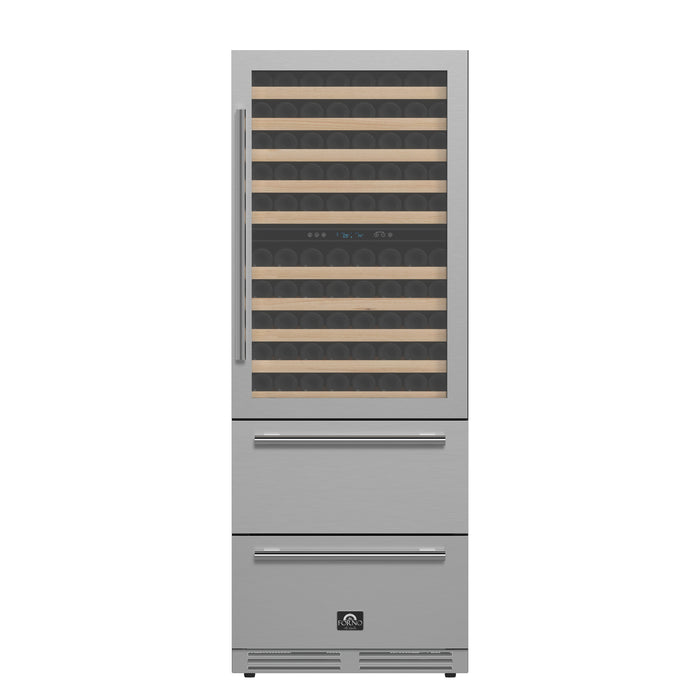 Forno Celano 30-Inch Dual Zone Wine Cooler and Beverage Cooler, 21.3 cu.ft, Stainless Steel